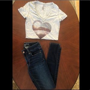 A&E Jean Jegging darkwash